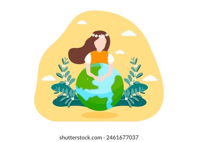 Earth Day Flat Design Illustration