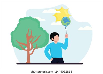 Earth Day Flat Illustration Design