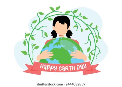Earth Day Flat Illustration Design