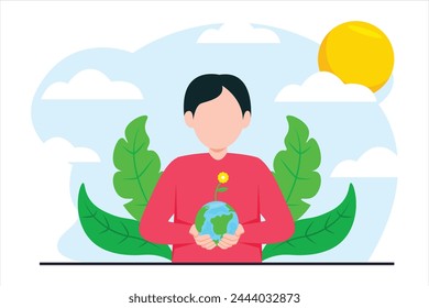 Earth Day Flat Illustration Design