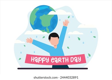 Earth Day Flat Illustration Design