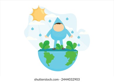 Earth Day Flat Illustration Design