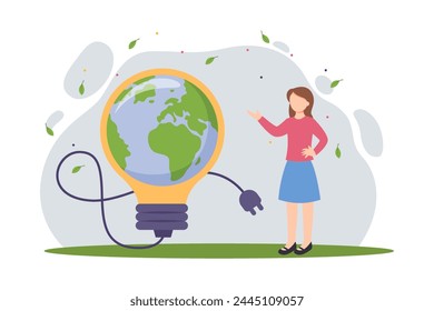 Earth Day Flat Illustration Design
