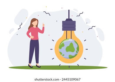 Earth Day Flat Illustration Design