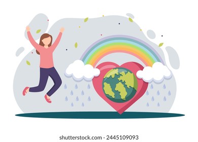Earth Day Flat Illustration Design