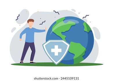 Earth Day Flat Illustration Design