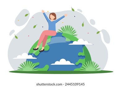 Earth Day Flat Illustration Design