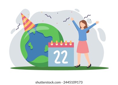 Earth Day Flat Illustration Design