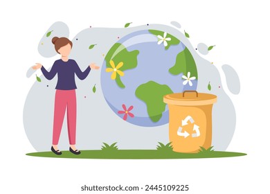 Earth Day Flat Illustration Design