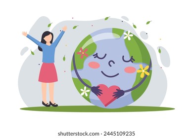 Earth Day Flat Illustration Design
