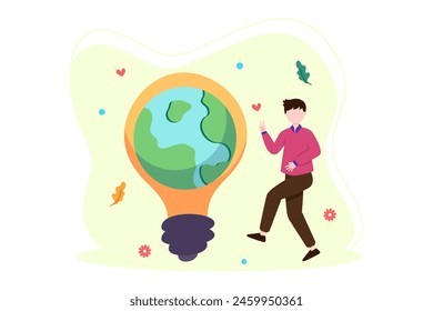 Earth Day Flat Illustration Design