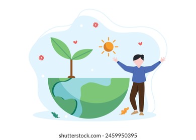 Earth Day Flat Illustration Design