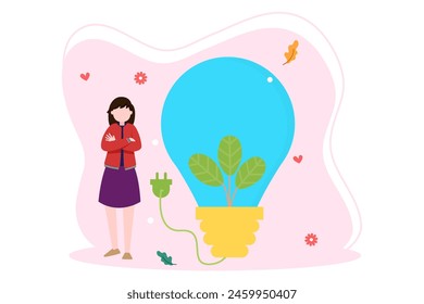 Earth Day Flat Illustration Design