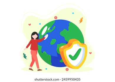 Earth Day Flat Illustration Design