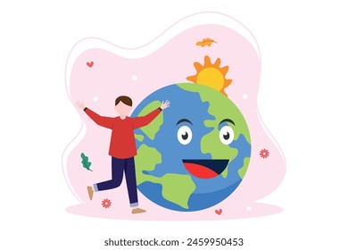 Earth Day Flat Illustration Design