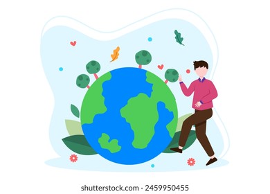 Earth Day Flat Illustration Design