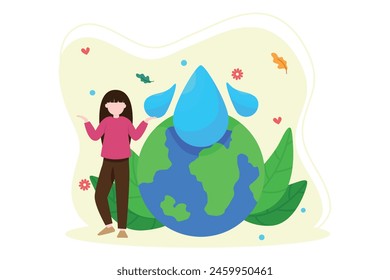 Earth Day Flat Illustration Design