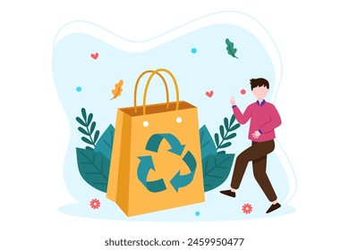 Earth Day flaches Illustrationsdesign