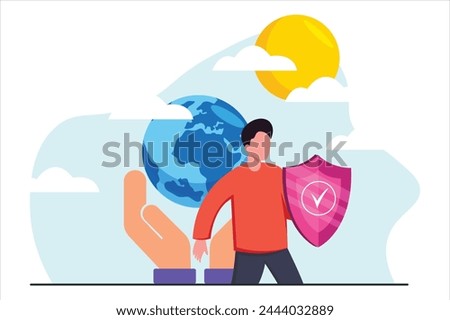 Earth Day Flat Illustration Design
