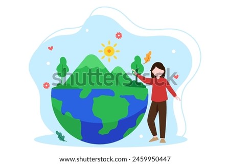 Earth Day Flat Illustration Design