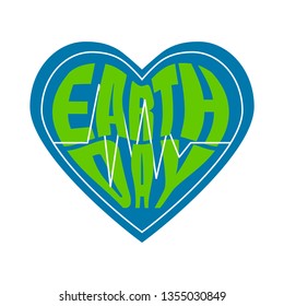Earth day flat logo design