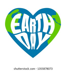Earth day flat logo design