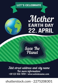 Earth day flyer poster social media post design