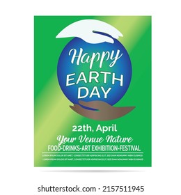 Earth Day Flyer Template Leaflet Advertisement Stock Vector (Royalty ...