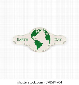 Earth Day Globe realistic paper Banner