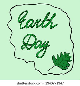 Earth day green banner. Vector illustration
