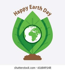 earth day or green leaf concept design
