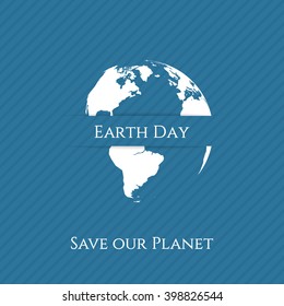 Earth Day green Print. Banner Template