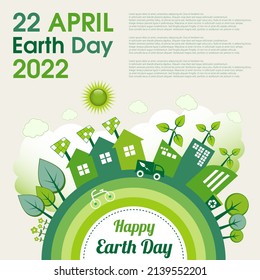 Earth Day Green Sustainable Living Concept.