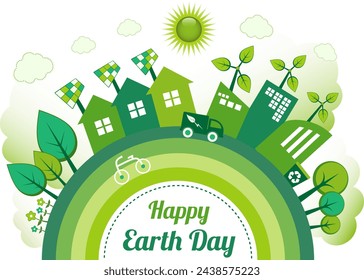 Earth Day green sustainable living concept