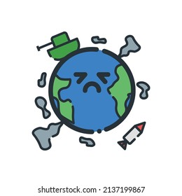 día de la tierra e icono de un plano verde