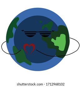 Earth Day greeting card. Ecology and the concept of Earth day. Vector illustration.
