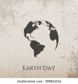 Earth Day grunge concrete Banner Design