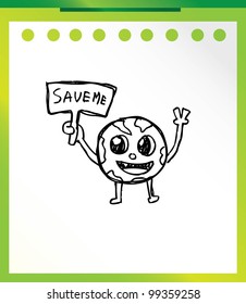 earth day hand drawn - vector illustraiton