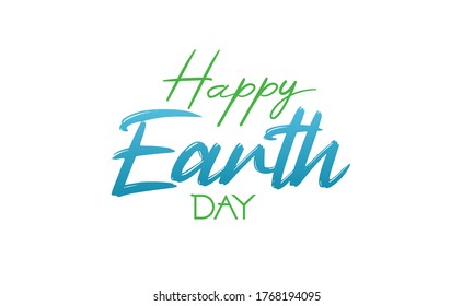 EARTH DAY hand lettering vector illustration