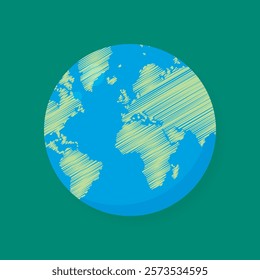 Earth day icon design with transparent background. Design for environmental campaign.