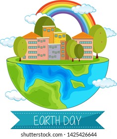 An earth day icon illustration