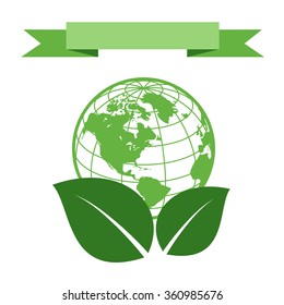 Earth day icon isolated on white background. vector illustration
