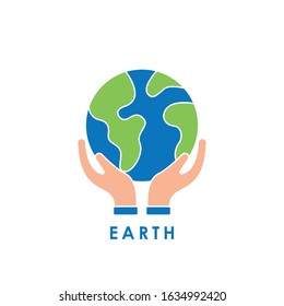 Earth Day icon logo vector illustration. Earth Day vector line art illustration for icon, logo, symbol, sign, web, UI. Vector illustration of Earth Enviromental Day isolated on white background. 