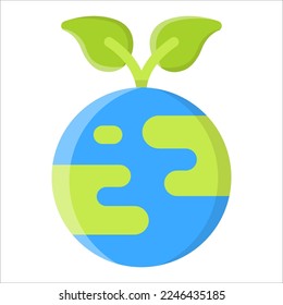 Earth Day Icon, Vector Illustration
