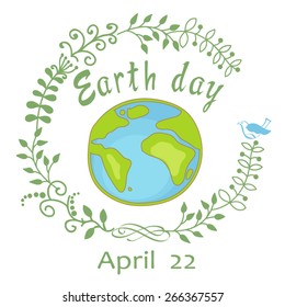 Earth day illustration.