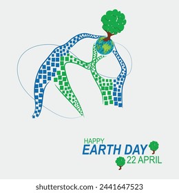 earth day illustration all humans feel connection with earth and protect its natural beauty.