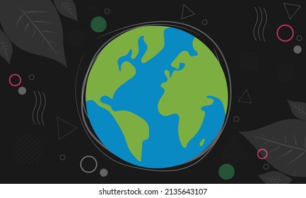 Earth Day illustration, April 22, vector illustration poster