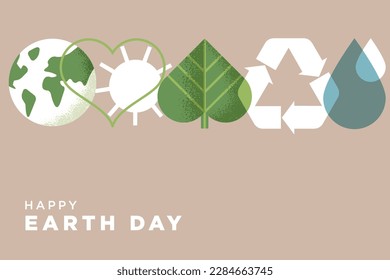 Earth day illustration. Ecology, environmental problems and environmental protection. Vector illustration concept for graphic and web design, business presentation, marketing and print material.