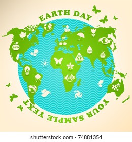 Earth Day Illustration Ecology Symbols 260nw 74881354 