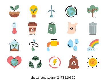 Earth Day Illustration Element Set